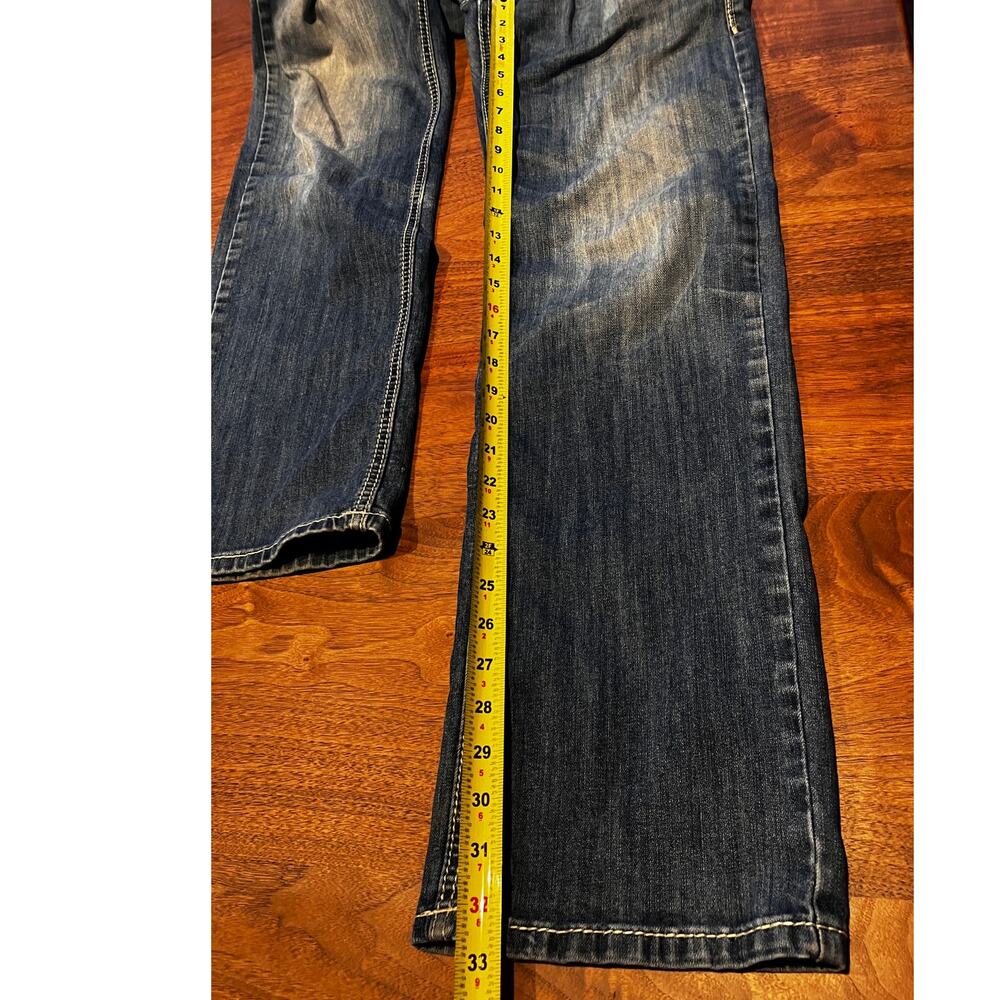 Rock‎ & Roll Denim Men’s 29x34 Pistol Straight Leg Jeans Medium Wash Stretch - Picture 8 of 11